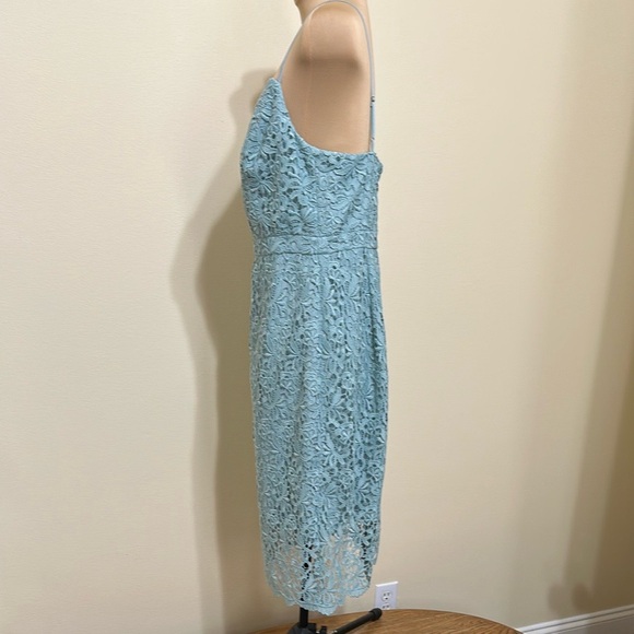 J. Crew Green Sheath Midi Dress V-Neck Sleeveless - Picture 4 of 15